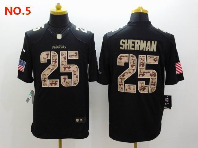 Men's Seattle Seahawks #25 Richard Sherman Jersey NO.5;